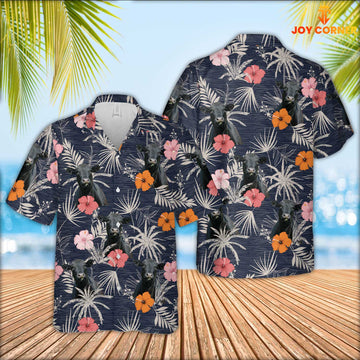 Joy Corners Black Angus Cattle Tropical Exotic Hawaiian Shirt