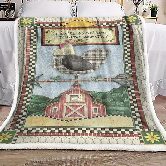Joycorners Rooster Chickens Farmhouse Blanket