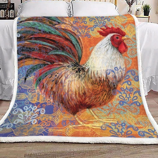 Joycorners Rooster Chickens Mandala Pattern Blanket