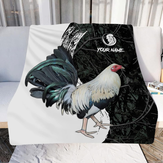 Joycorners Custom Name Rooster Chickens 3D Printed Blanket