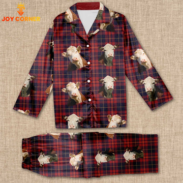 Joycorners Hereford Cattle Tartan Pattern Pajamas
