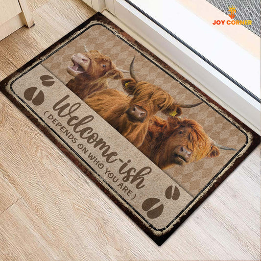 Joycorners Highland Cattle Welcome-ish Doormat