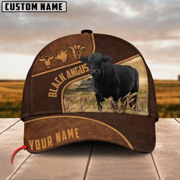 Joycorners Black Angus Customized Name Brown Cap