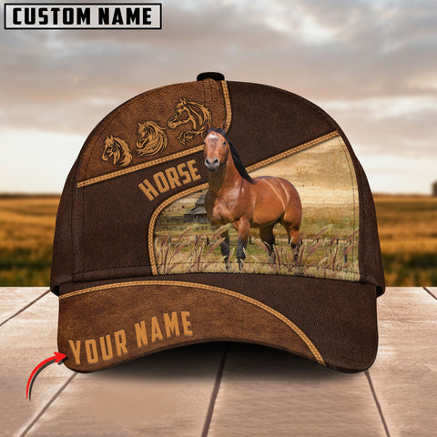 Joycorners Farm Horse Customized Name Brown Cap