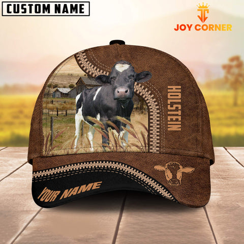 Joycorners Holstein Cattle Customized Name 3D Printed Cap