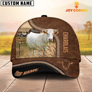 Joycorners Charolais Cattle Customized Name 3D Printed Cap