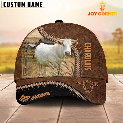 Joycorners Charolais Cattle Customized Name 3D Printed Cap