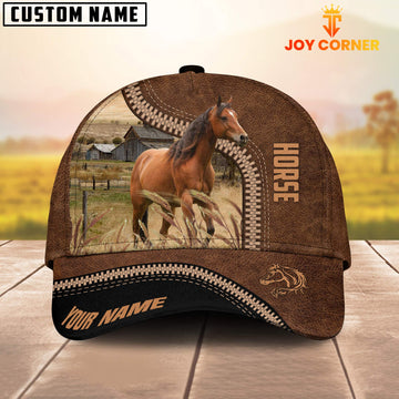 Joycorners Horse Cattle Customized Name 3D Printed Cap
