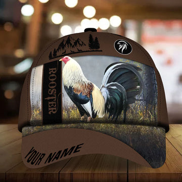 Joycorners Custom Name Rooster Lovers 3D Printed Cap