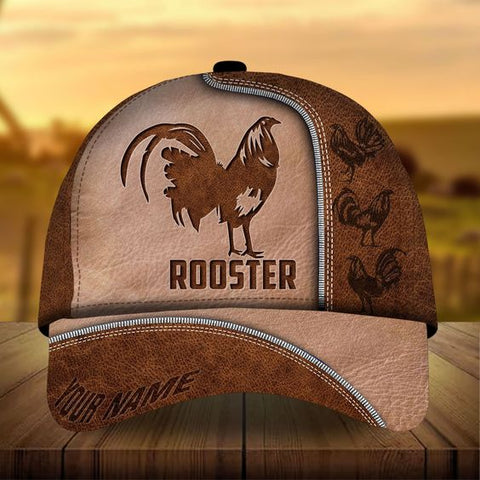 Joycorners Custom Name Rooster Lovers 3D Printed Cap