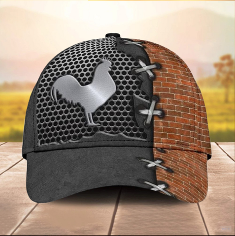 Joycorners Chickens Rooster 3D Pattern Printed Cap
