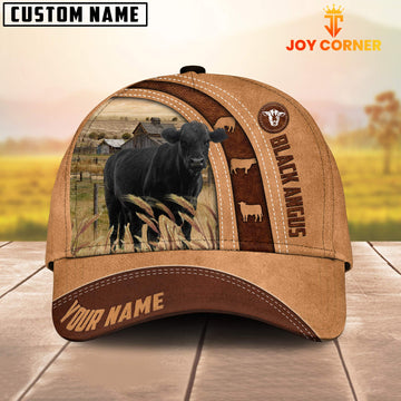 Joycorners Black Angus Customized Name Farm Cap