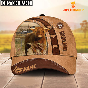 Joycorners Highland Cattle Customized Name Farm Cap