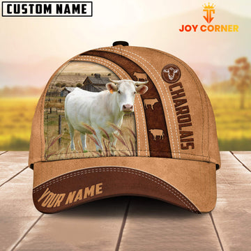 Joycorners Charolais Cattle Customized Name Farm Cap