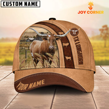 Joycorners Texas Longhorn Customized Name Farm Cap