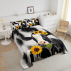 JoyCorners Holstein Cattle Sunflower 3D Bedding Set