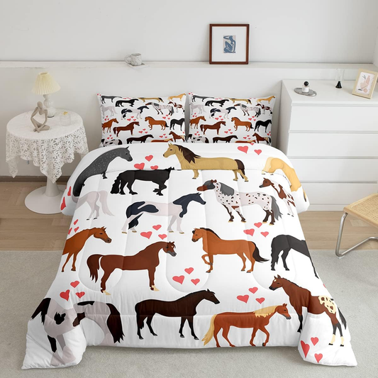 JoyCorners Horse Pattern 3D Bedding Set