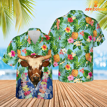 Joy Corners Texas Longhorn Big Face Funny Hawaiian Shirt