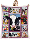 Joy Corners "Just A Girl Who Love Cows" Pattern Blanket