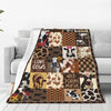 Joy Corners Holstein Cattle Brown Pattern Blanket
