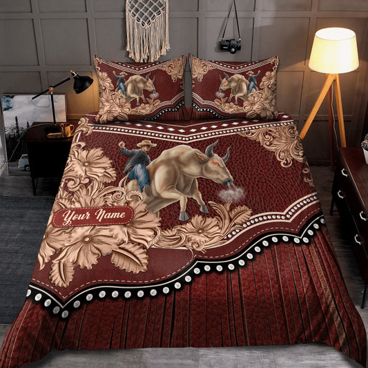 Joycorners Rodeo - Bull Riding Personalized Name Bedding Set