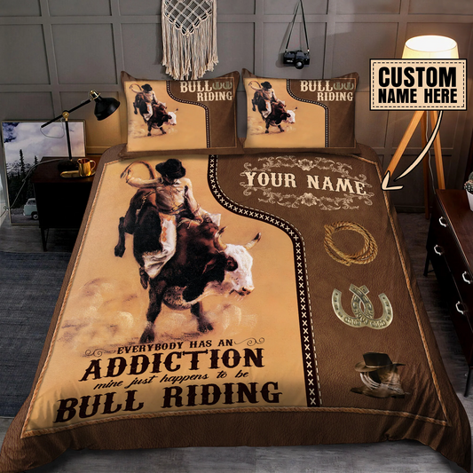 Joycorners Rodeo - Bull Riding Personalized Name Bedding Set