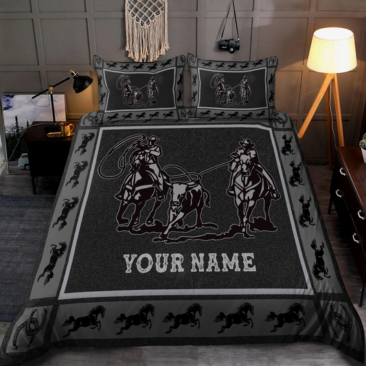 Joycorners Rodeo - Bull Riding Personalized Name Bedding Set