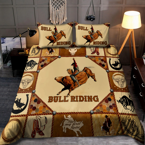 Joycorners Rodeo - Bull Riding Personalized Name Bedding Set