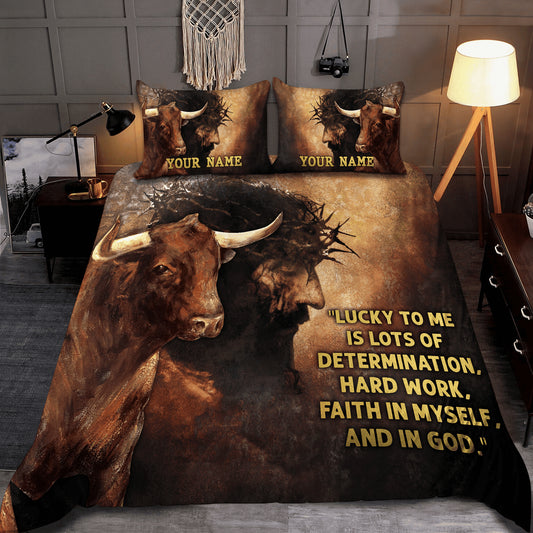 Joycorners Rodeo - Bull Riding Personalized Name Bedding Set