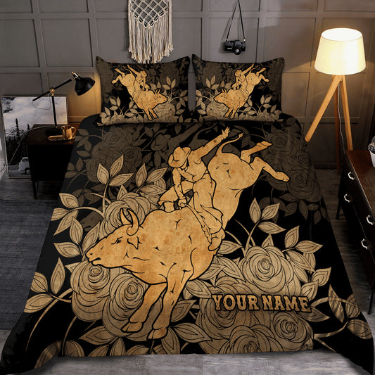 Joycorners Rodeo - Bull Riding Personalized Name Bedding Set