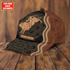 Joycorners Rodeo - Bull Riding Personalized Name Mandala Black Brown Pattern Cap