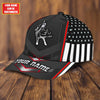 Joycorners Rodeo - Bull Riding Personalized Name Grey U.S Flag Cap
