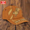 Joycorners Rodeo - Bull Riding Personalized Name Orange Pattern Cap