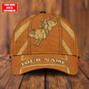 Joycorners Rodeo - Bull Riding Personalized Name Orange Pattern Cap