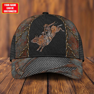 Joycorners Rodeo - Bull Riding Personalized Name Cap
