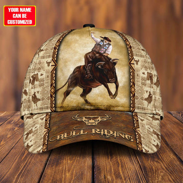Joycorners Rodeo - Bull Riding Personalized Name Mandala Pattern Cap