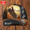 Joycorners Rodeo - Bull Riding Personalized Name Black Pattern Cap