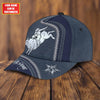 Joycorners Rodeo - Bull Riding Personalized Name Navy Zip Pattern Cap