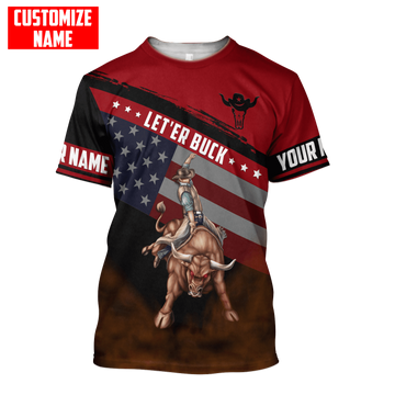 Joycorners Rodeo - Bull Riding Personalized Name Shirts