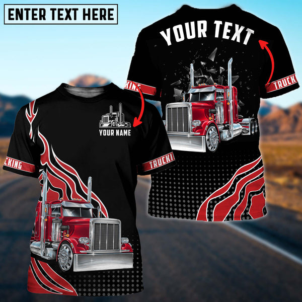 Joycorners Truck Personalized Name Shirt For Truck Driver, Trucking Gift 3D Shirt