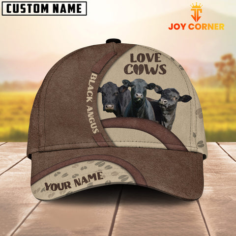 Joycorners Black Angus Cattle Happiness Personalized Name Cap