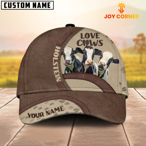 Joycorners Holstein Cattle Happiness Personalized Name Cap