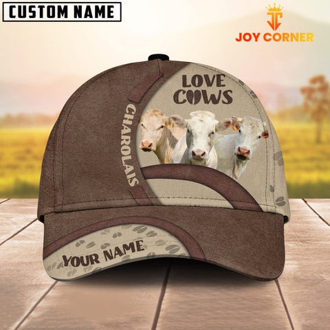 Joycorners Charolais Cattle Happiness Personalized Name Cap