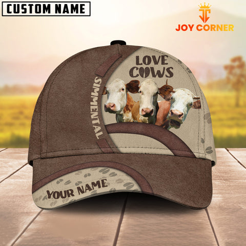 Joycorners Simmental Cattle Happiness Personalized Name Cap