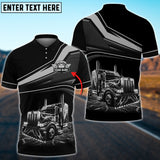 Joycorners Truck Thunder and Lightning Personalized Name Shirt For Truck Driver (Multicolor)