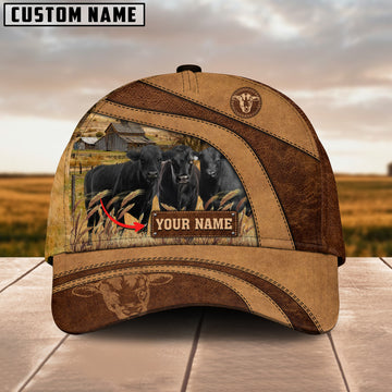 Joycorners Black Angus Customized Name Brown Cap