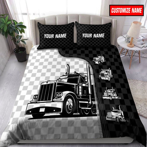Joycorners Trucker Custom Name Bedding Set For Truck Driver
