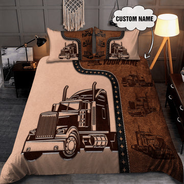 Joycorners Trucker Custom Name Bedding Set For Truck Driver