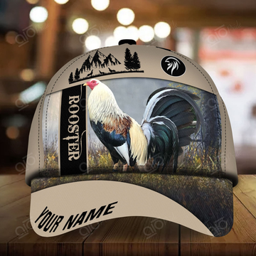 Joycorners Rooster Custom Name Farm 3D Cap