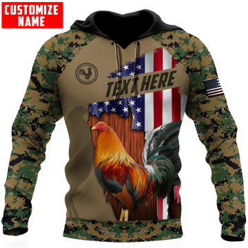 Joycorners Custom Name Rooster 3D Design All Over Printed Shirts